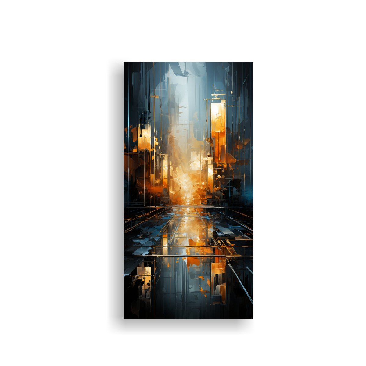 CUADRO INSPIRACIÓN ÚNICA: PINTURA ABSTRACTA CON 20X40 CM - 1