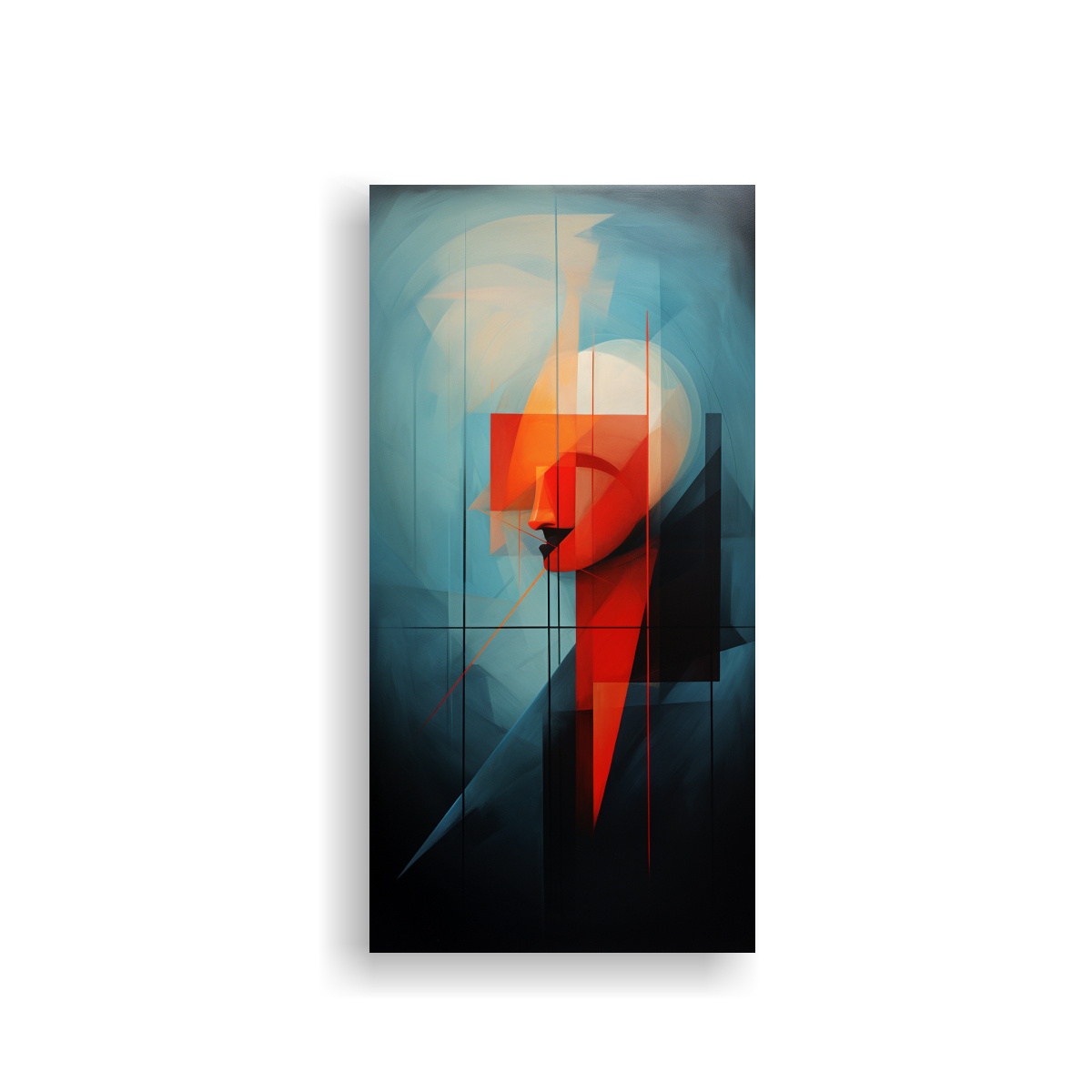 PINTURA ABSTRACTA MINIMALISTA PARA CUADRO DE 40X80 CM - 1