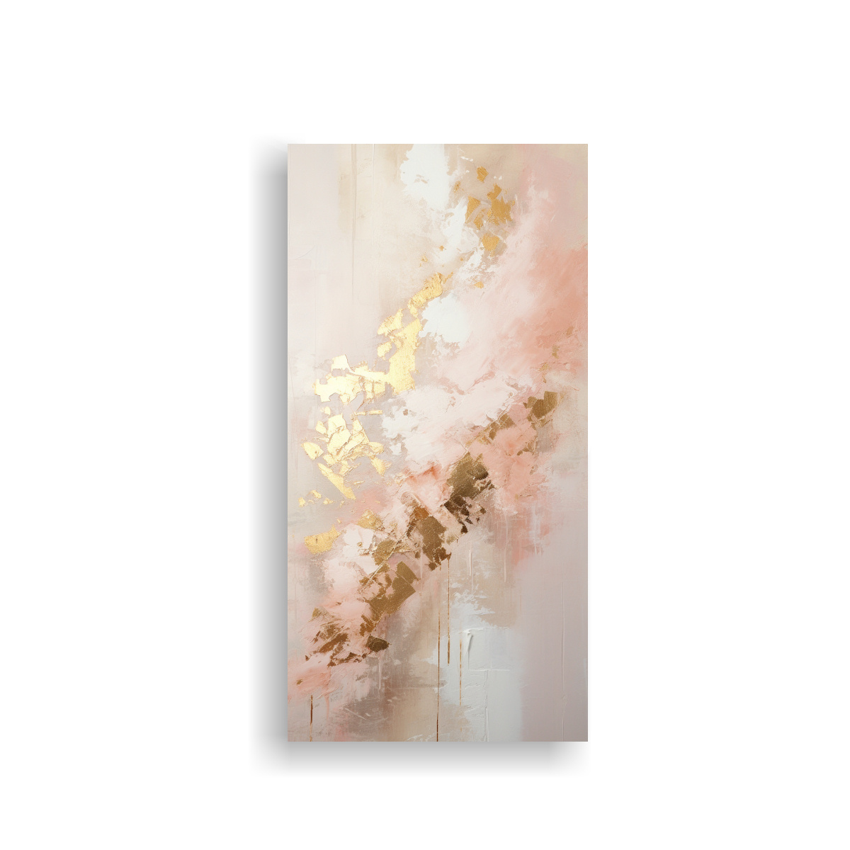 CUADRO DECORATIVO ABSTRACTO EN TONOS DORADOS Y 80X160 CM - 1