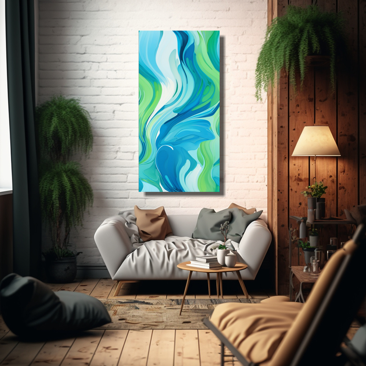 PINTURA EN LIENZO JUVENIL CON COLORES VIBRANTES Y 40X80 CM - 2