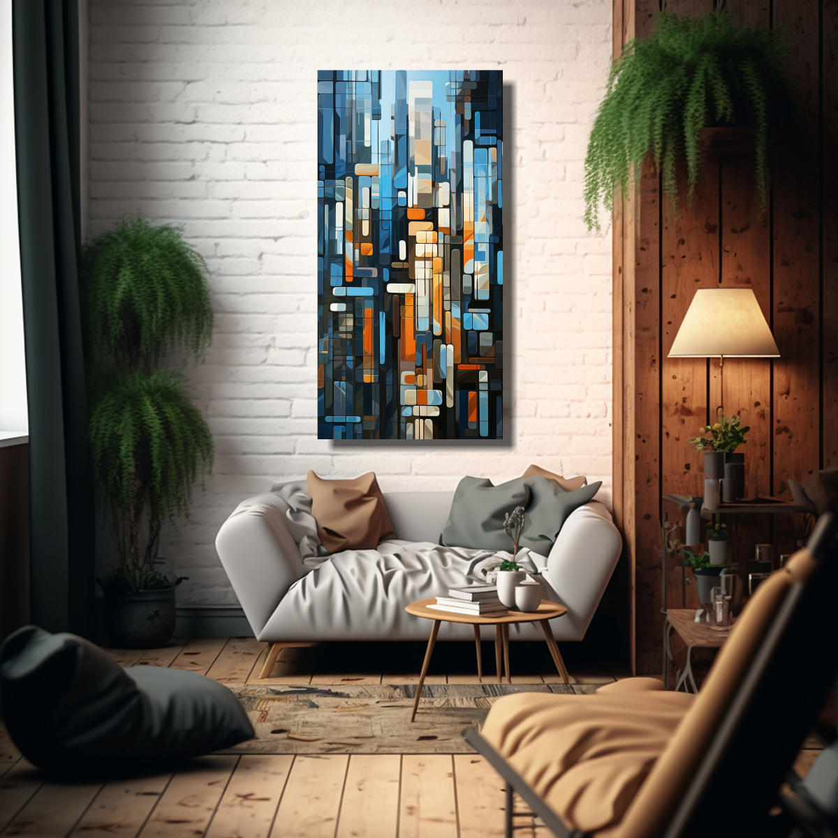 FONDO MOSAICO MODERNO ESTILO EMPRESA CONSTRUCTORA 40X80 CM - 2