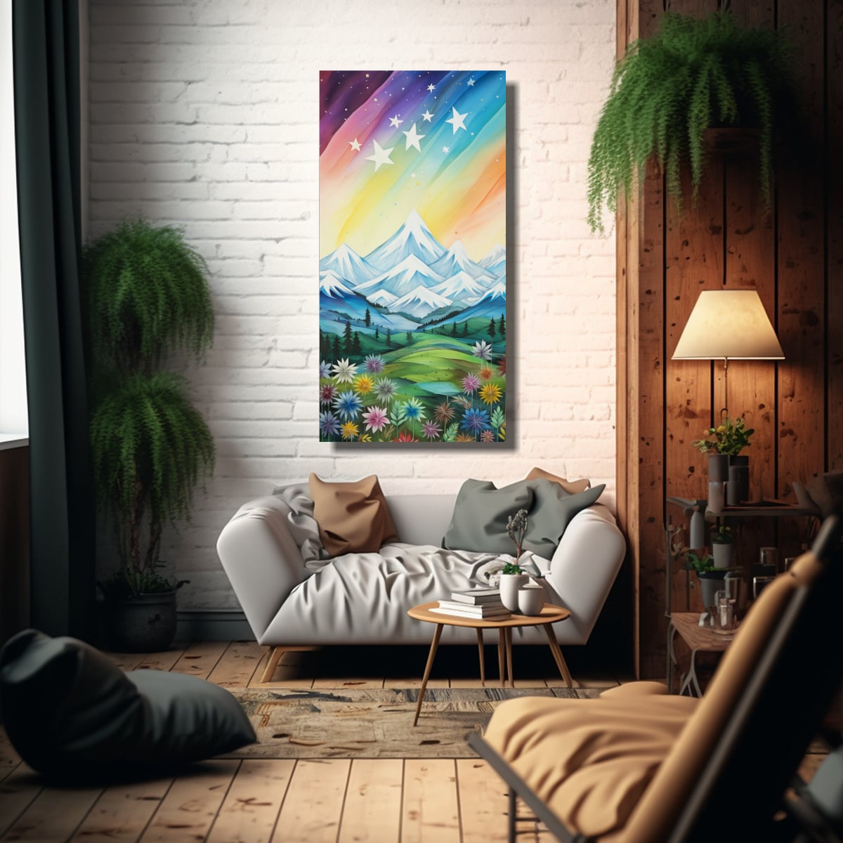 CUADRO DE MONTAÑA CON ESTILO ELEGANTE PARA 50X100 CM - 2