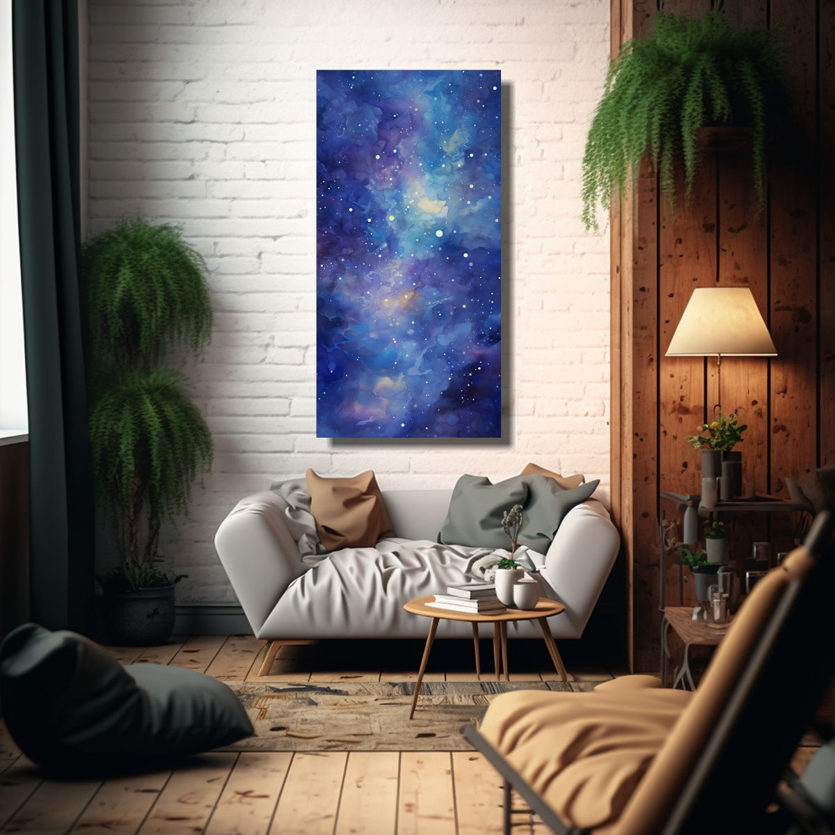 PINTURA DE ARTE DE PARED TEMA ABSTRACTO DE UN 50X100 CM - 2
