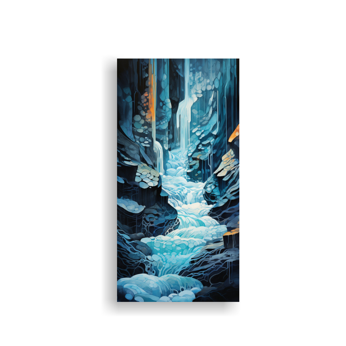 CUADRO ESPECTACULAR REFLEJO DE UNA CASCADA 80X160 CM - 1