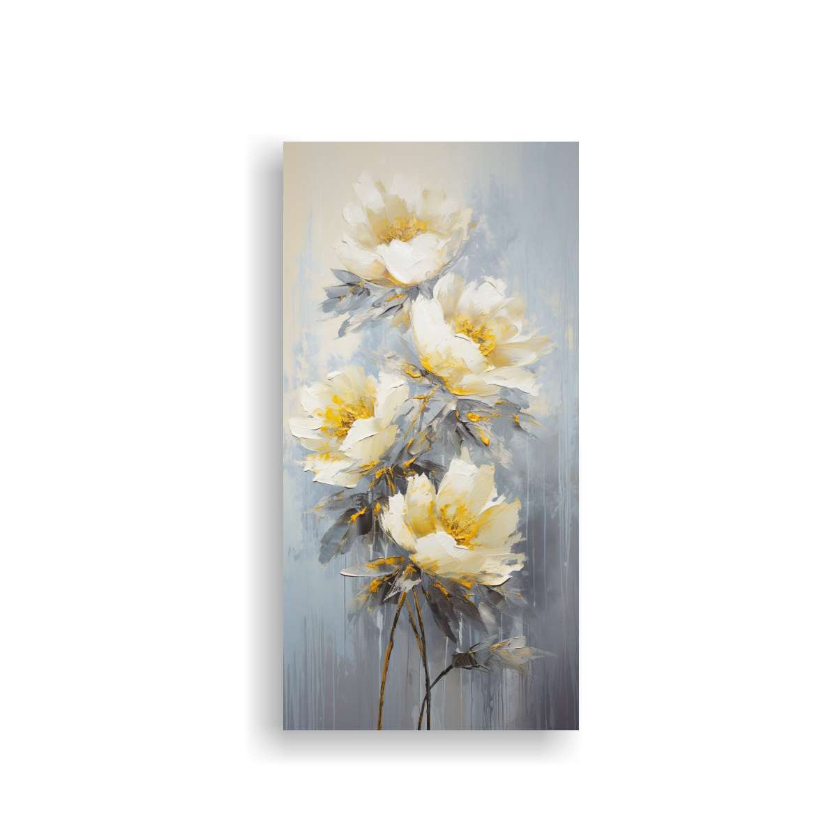 CUADRO INSPIRADOR ARTE GRAFICO DE PEONÍAS 60X120 CM - 1