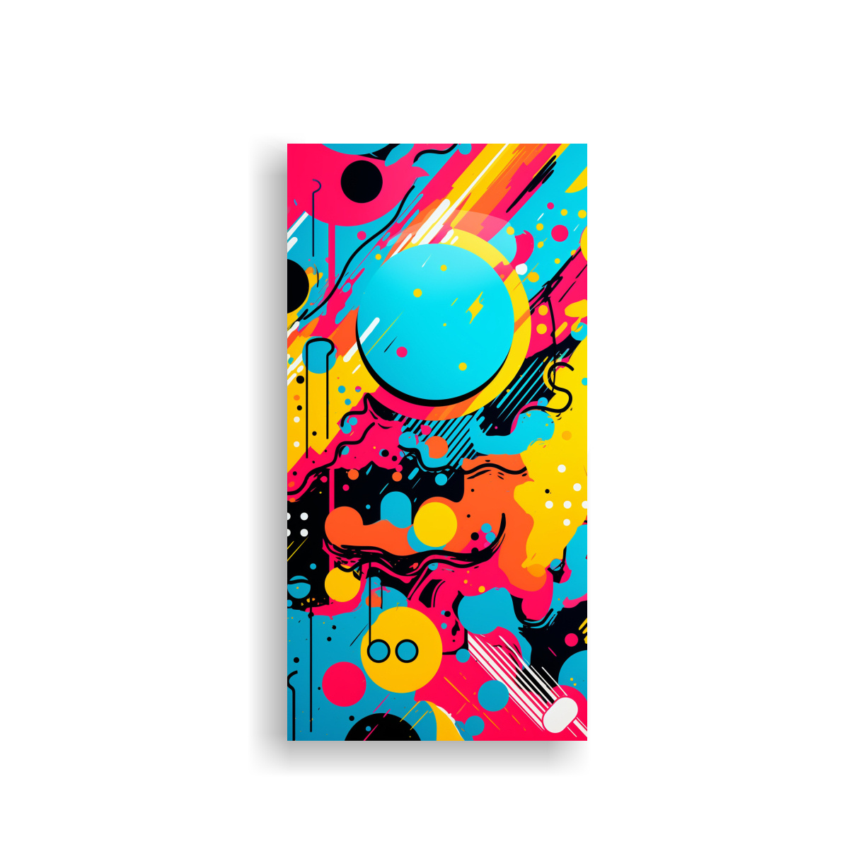 CUADRO ABSTRACTO TEXTURA POPART MÓVIL 50X100 CM - 1