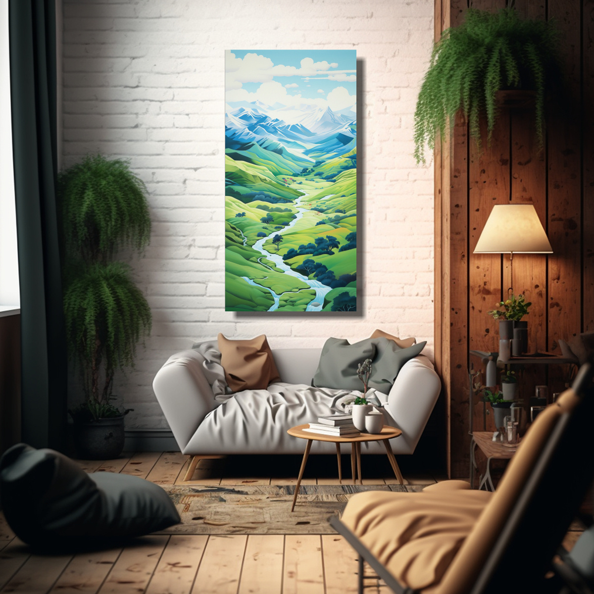 CUADROS DE DECORACIÓN ARTE VERTICAL LIVING QUE 60X120 CM - 2
