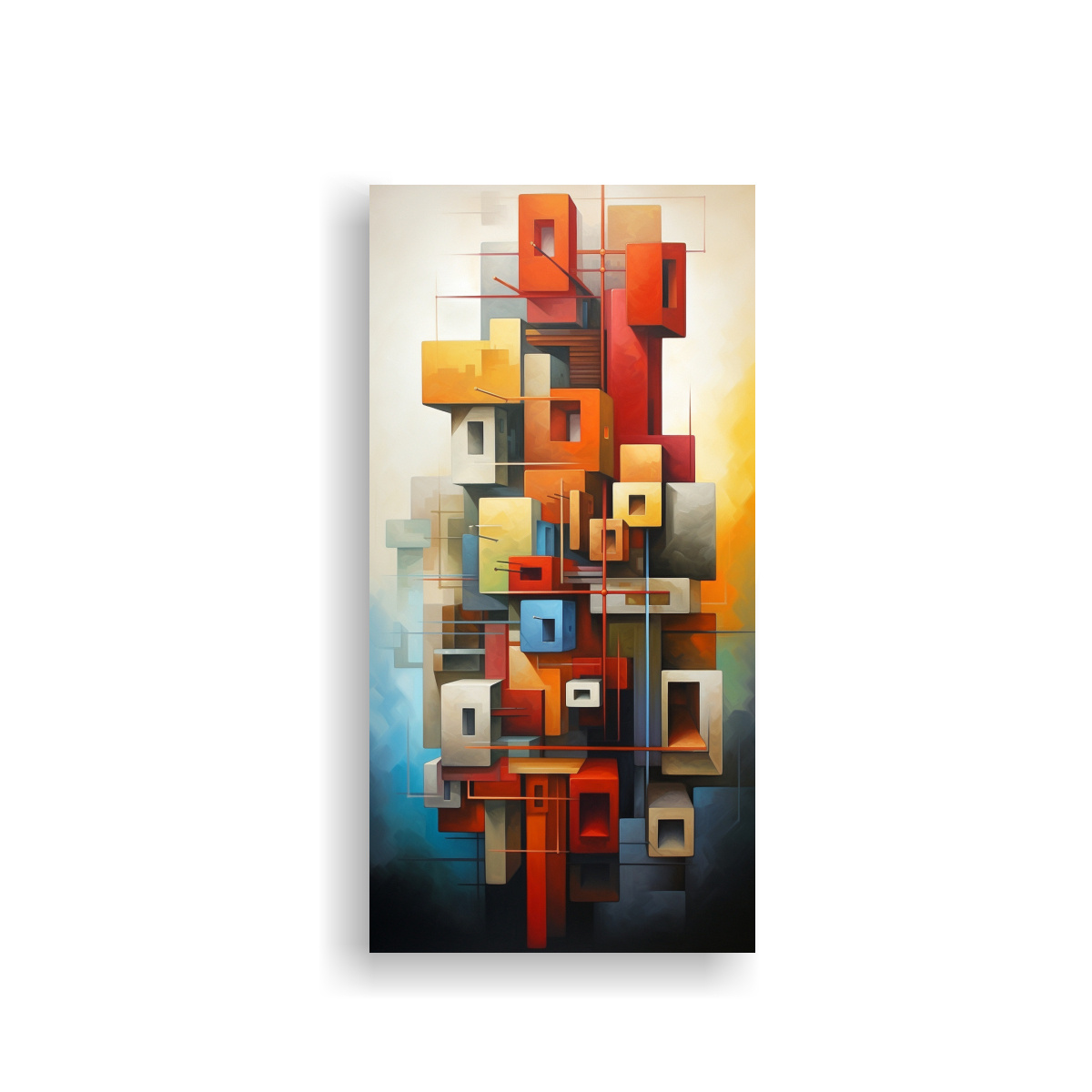 CUADROS ABSTRACTOS DE PAISAJES HERMOSOS 70X140 CM - 1