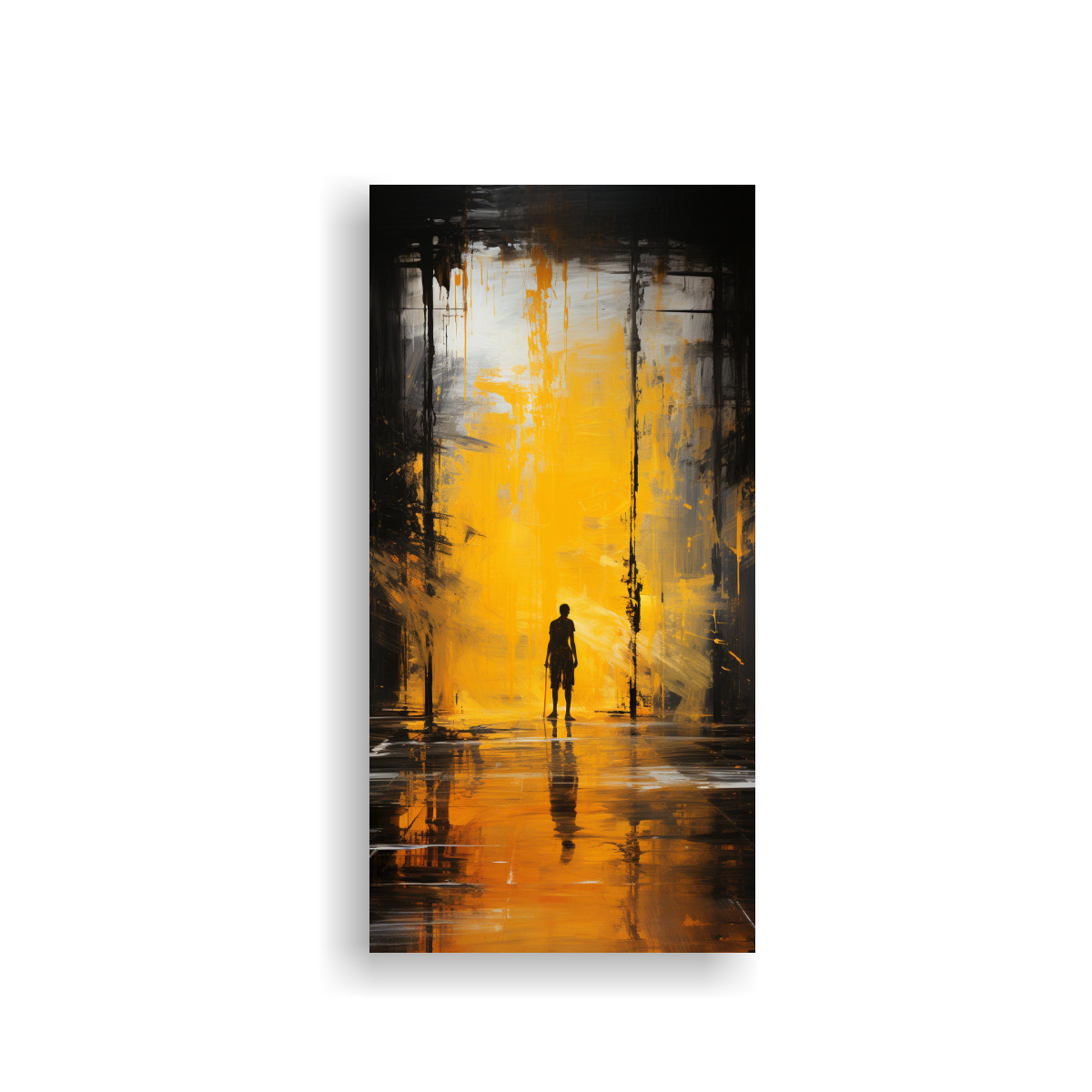 PINTURA DECORATIVA EN BASTIDOR CON HERMOSOS 20X40 CM - 1
