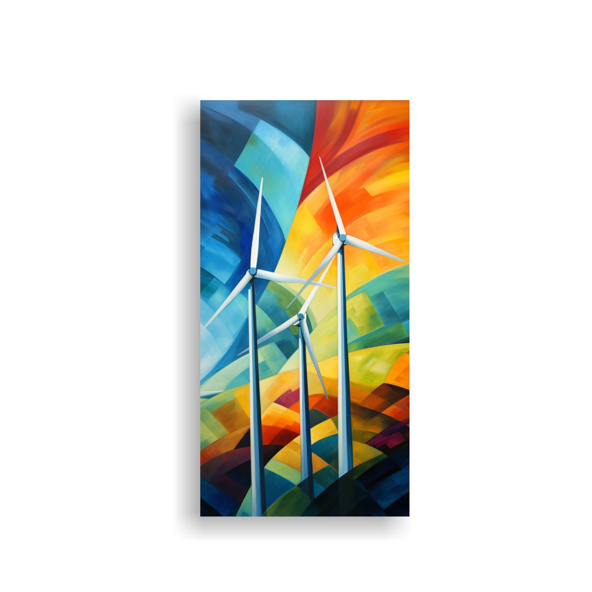 PINTURA DECORATIVA: LA DANZA ABSTRACTA RÍTMICA 20X40 CM - 1
