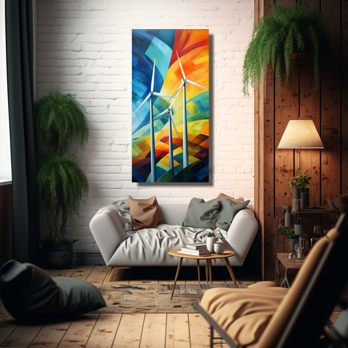 PINTURA DECORATIVA: LA DANZA ABSTRACTA RÍTMICA 20X40 CM - 2