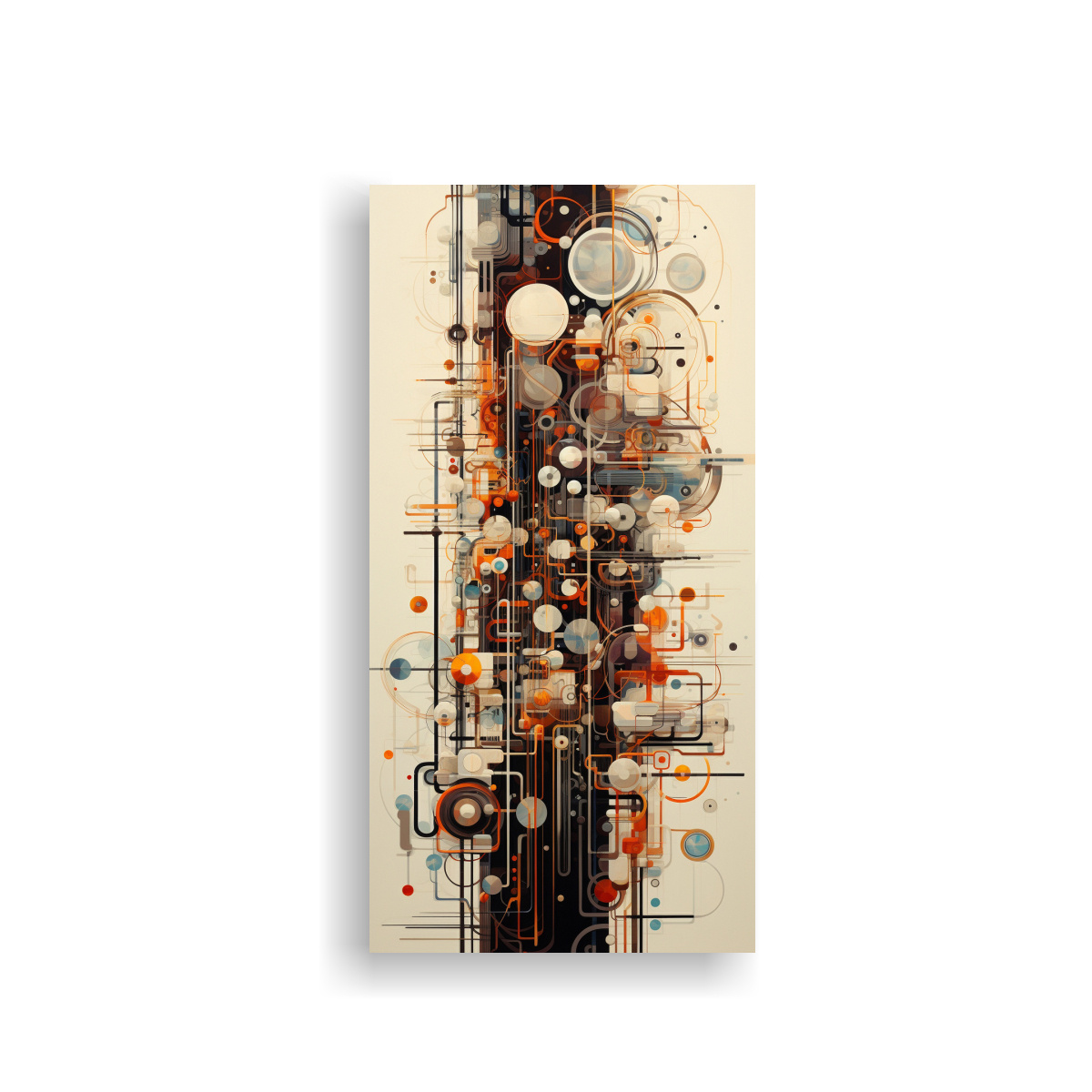 PINTURA DECORATIVA ABSTRACTA FUSIONANDO 40X80 CM - 1