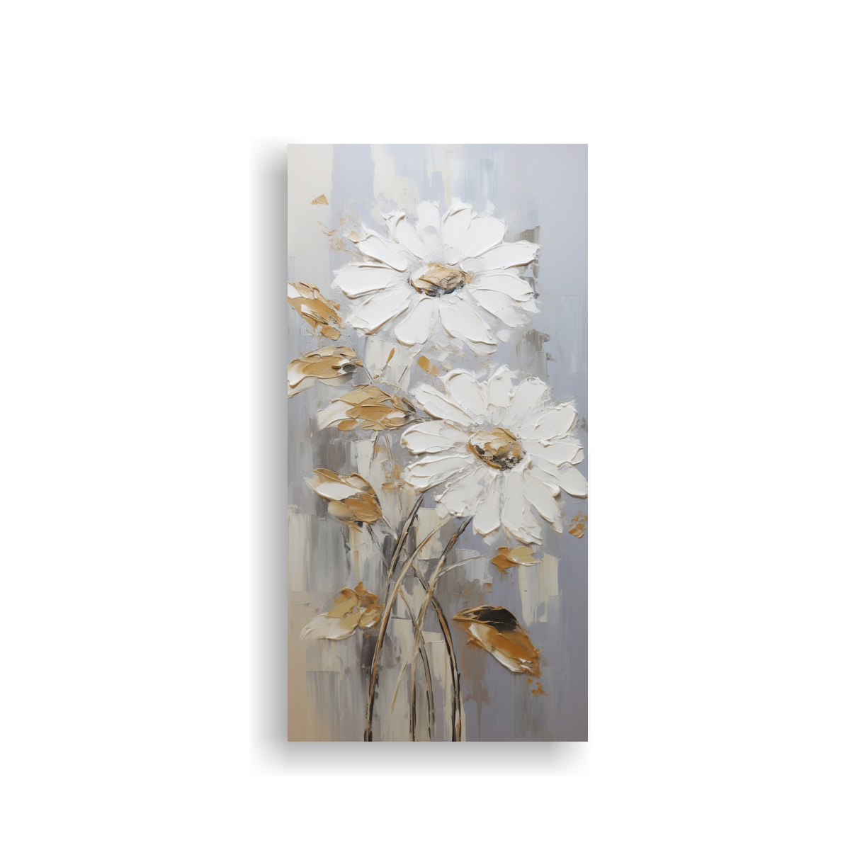 PINTURA EN LIENZO RECTANGULAR DE GIRASOLES 20X40 CM - 1