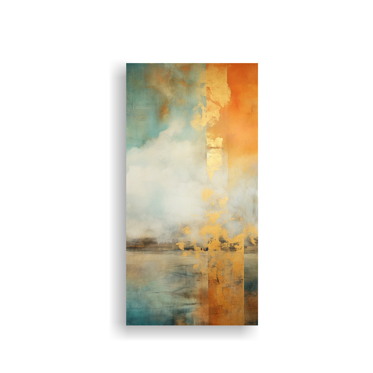 PINTURA EN TELA SUBLIMADA CON ESCENA EN NARANJA, 20X40 CM - 1