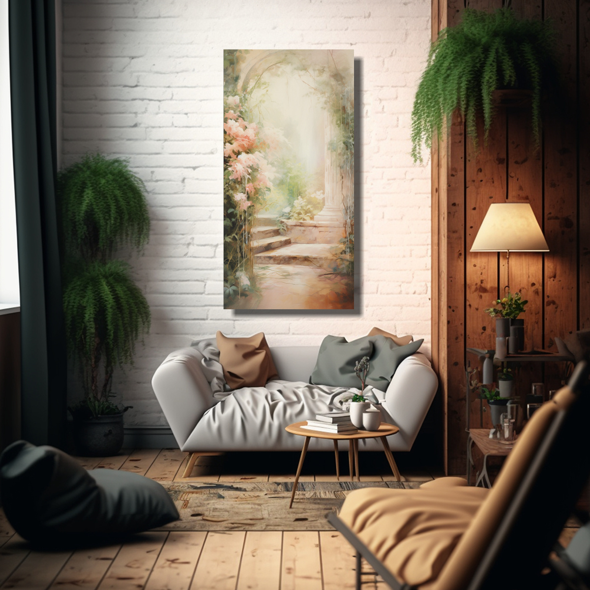 PINTURA MODERNA DE LIENZO DURADERO DE UN 70X140 CM - 2