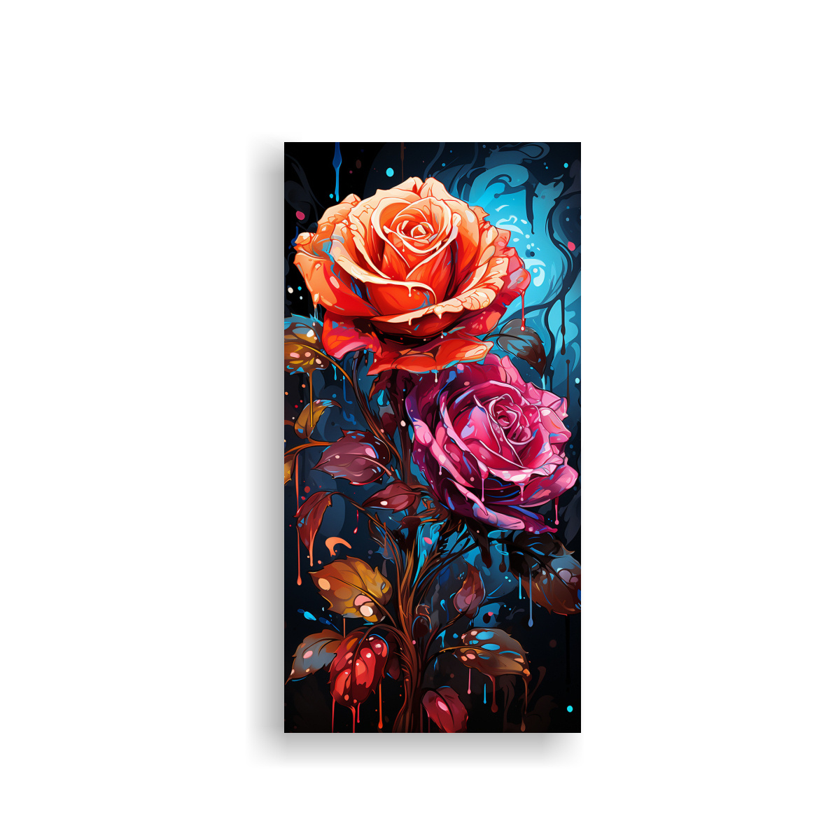 Graffiti Color Rosa Ripley - CUADRO GRAFFITI ESTILO ROSA CON COLORES 50X100 CM