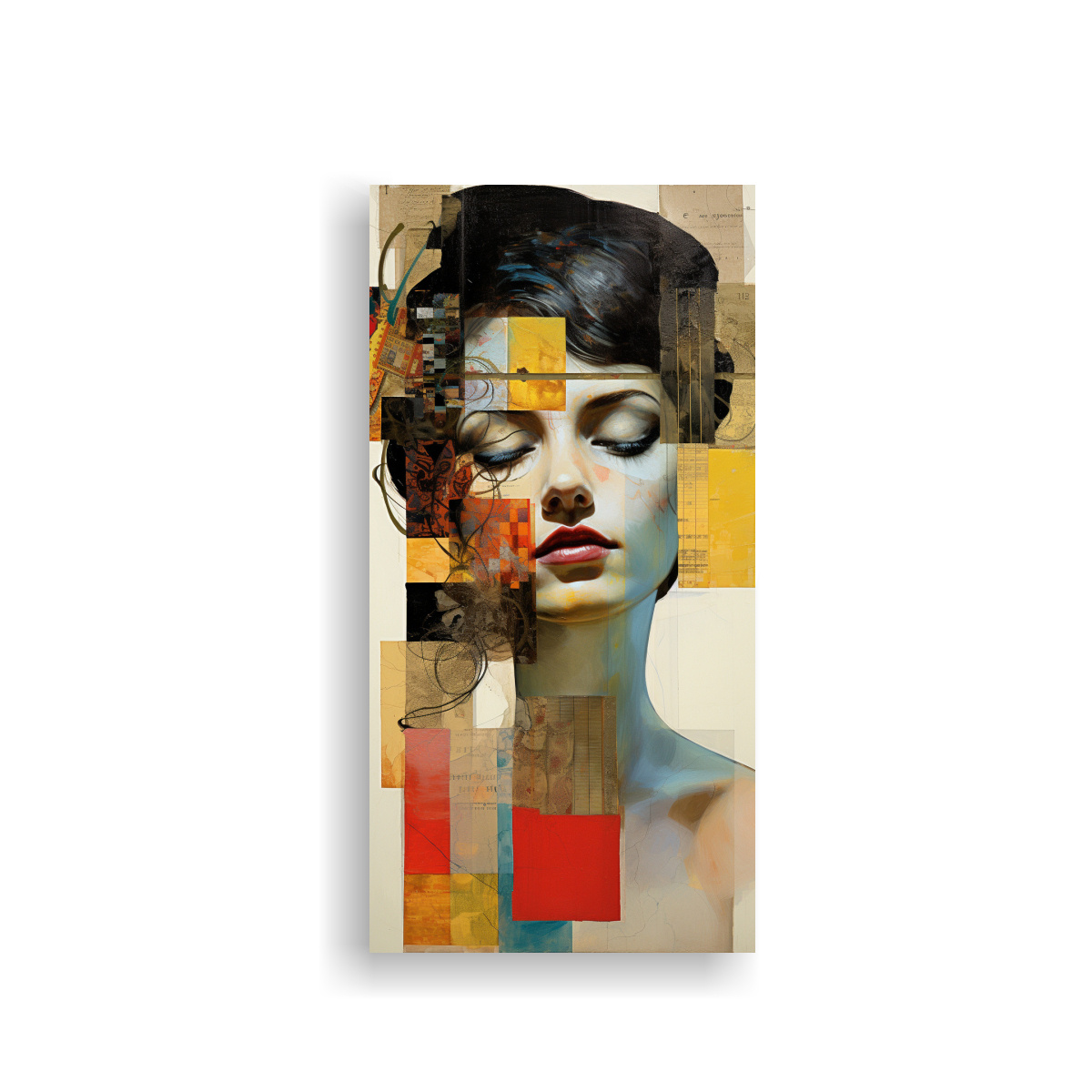PINTURAS DECORATIVAS ABSTRACTAS DE COLLAGE DE 20X40 CM - 1