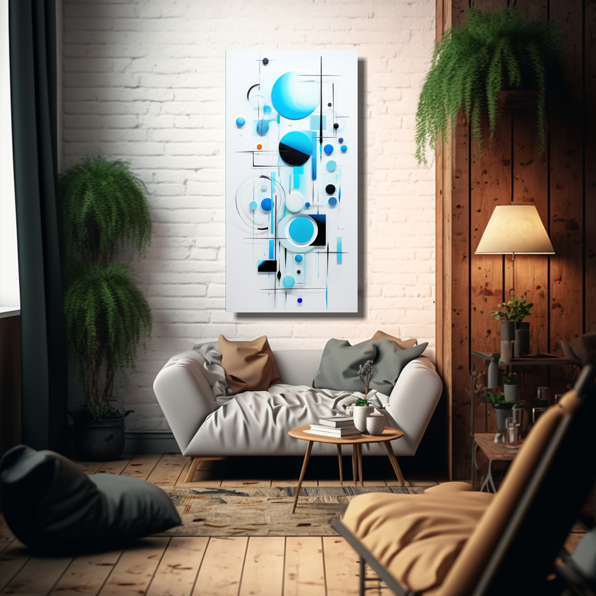 PINTURA ABSTRACTA ESTILO CÓSMICO VASILY 50X100 CM - 2