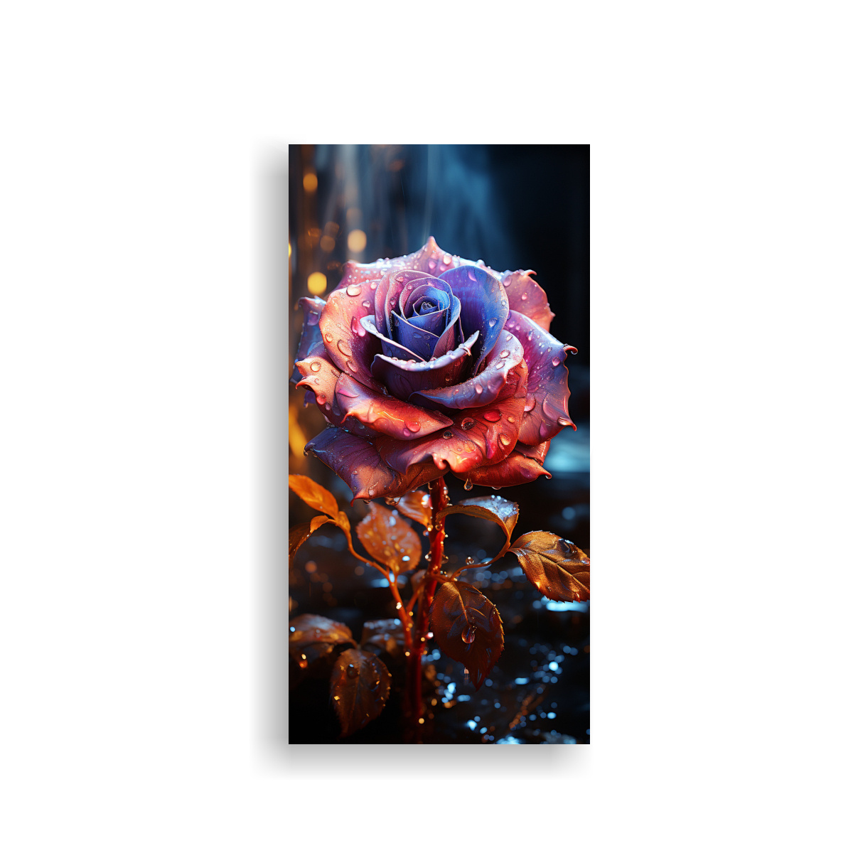 ADORNO CREATIVO DE ARTE, ROSA DE NEÓN DISUELVE 30X60 CM - 1