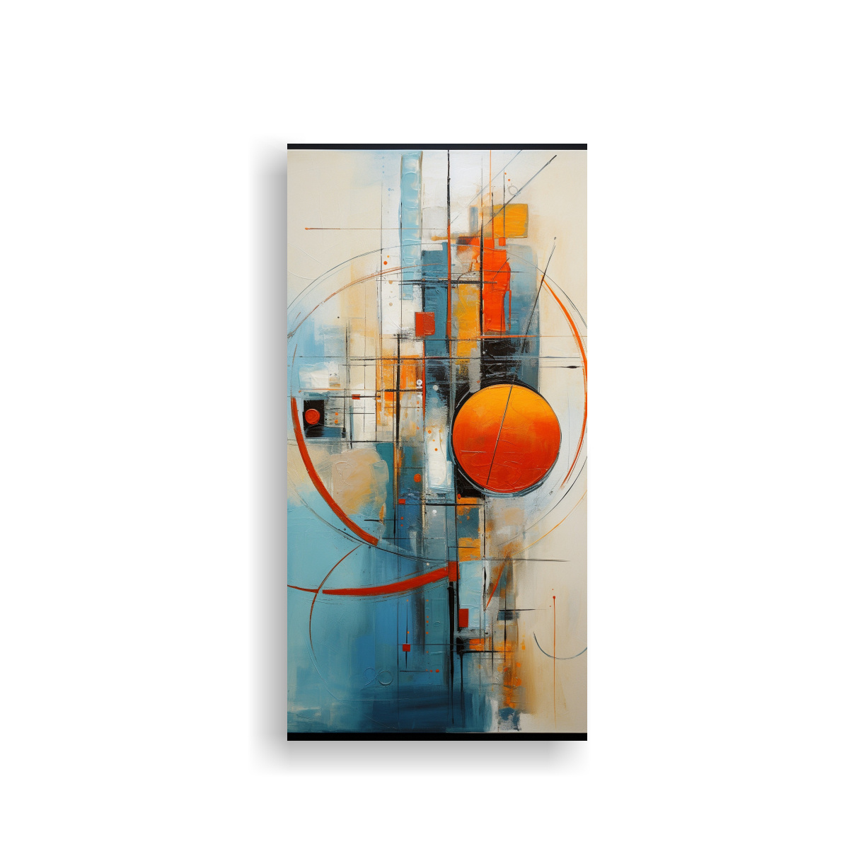 CUADRO LIENZO ABSTRACTO CON RELIEVE Y 20X40 CM - 1