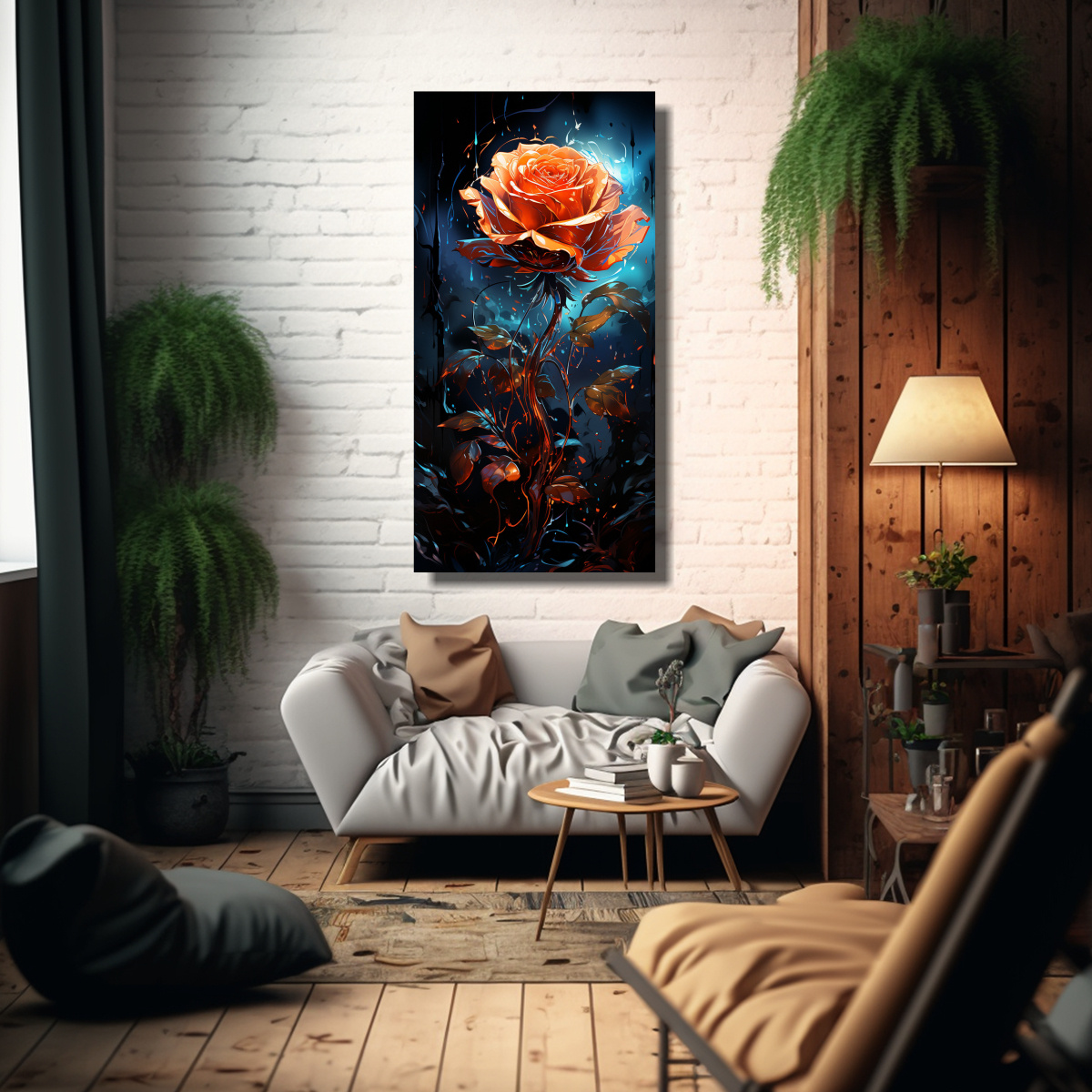 OBRA DE ARTE DIGITAL ABSTRACTA ORIGINAL DE UNA 50X100 CM - 2