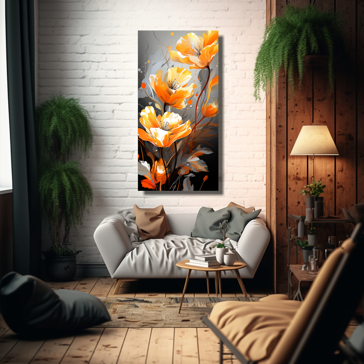 CUADROES FANTASÍA EN ESTILO MEDIO CEPILLO NEONOIR 60X120 CM - 2