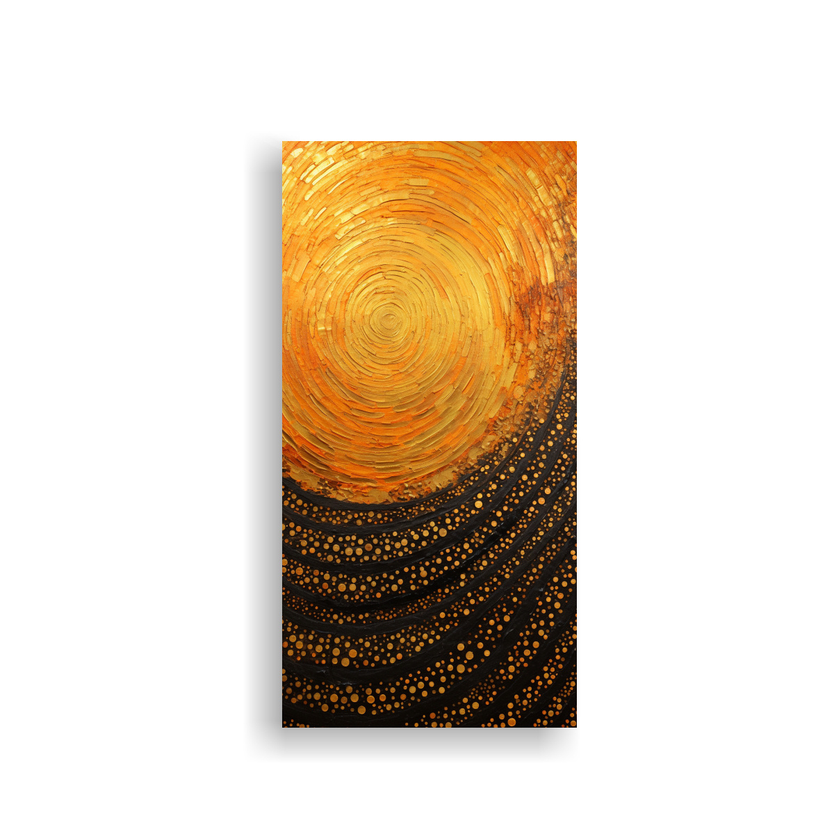 PINTURA DECORATIVA MINIMALISTA LUMINOSA DE PUNTOS 40X80 CM - 1