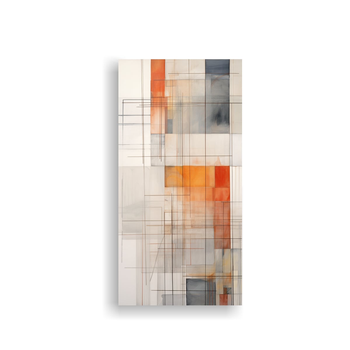 LIENZO DE TELA CUADRO, TEXTURA DE LÍNEAS COMO 60X120 CM - 1