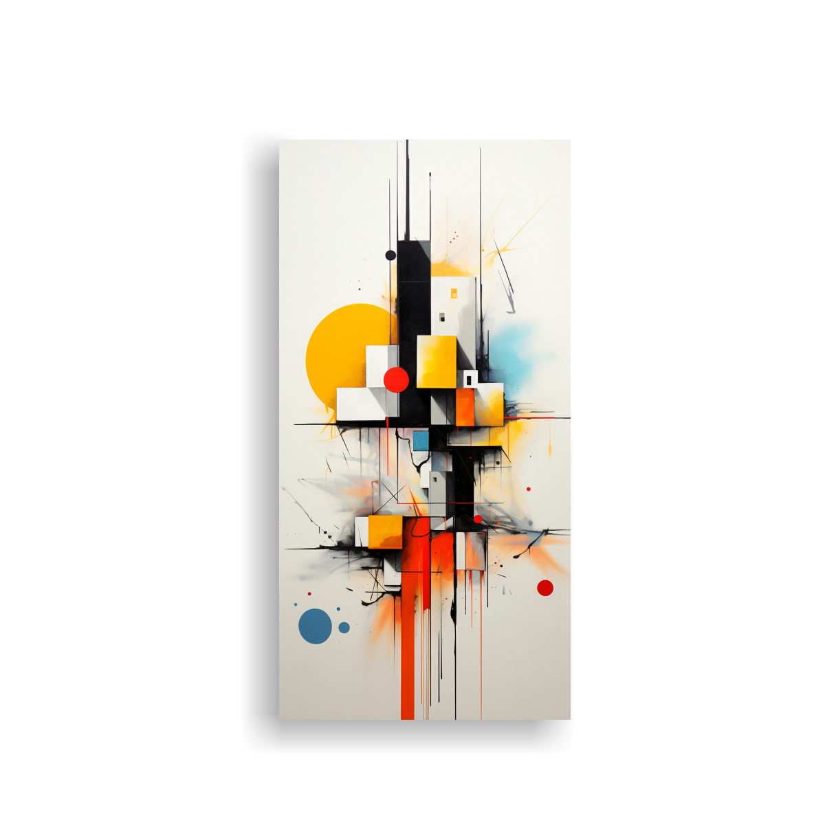 PINTURAS ABSTRACTAS MINIMALISTAS PARA DECORACIÓN 20X40 CM - 1