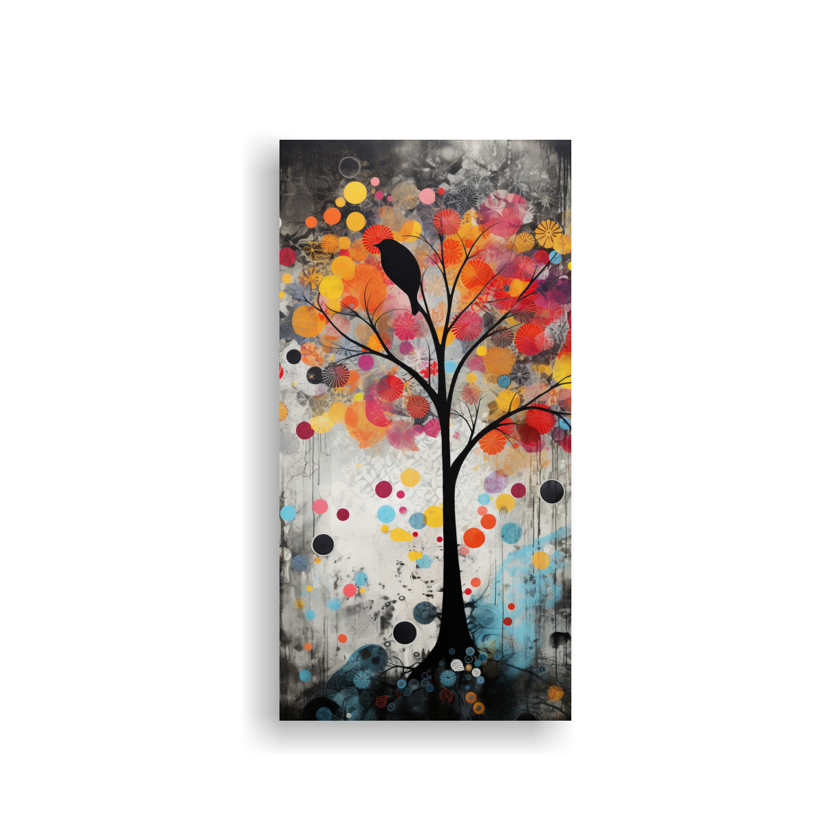 CUADRO ESTILO GALERÍA: ÁRBOL EN COLORES 50X100 CM - 1