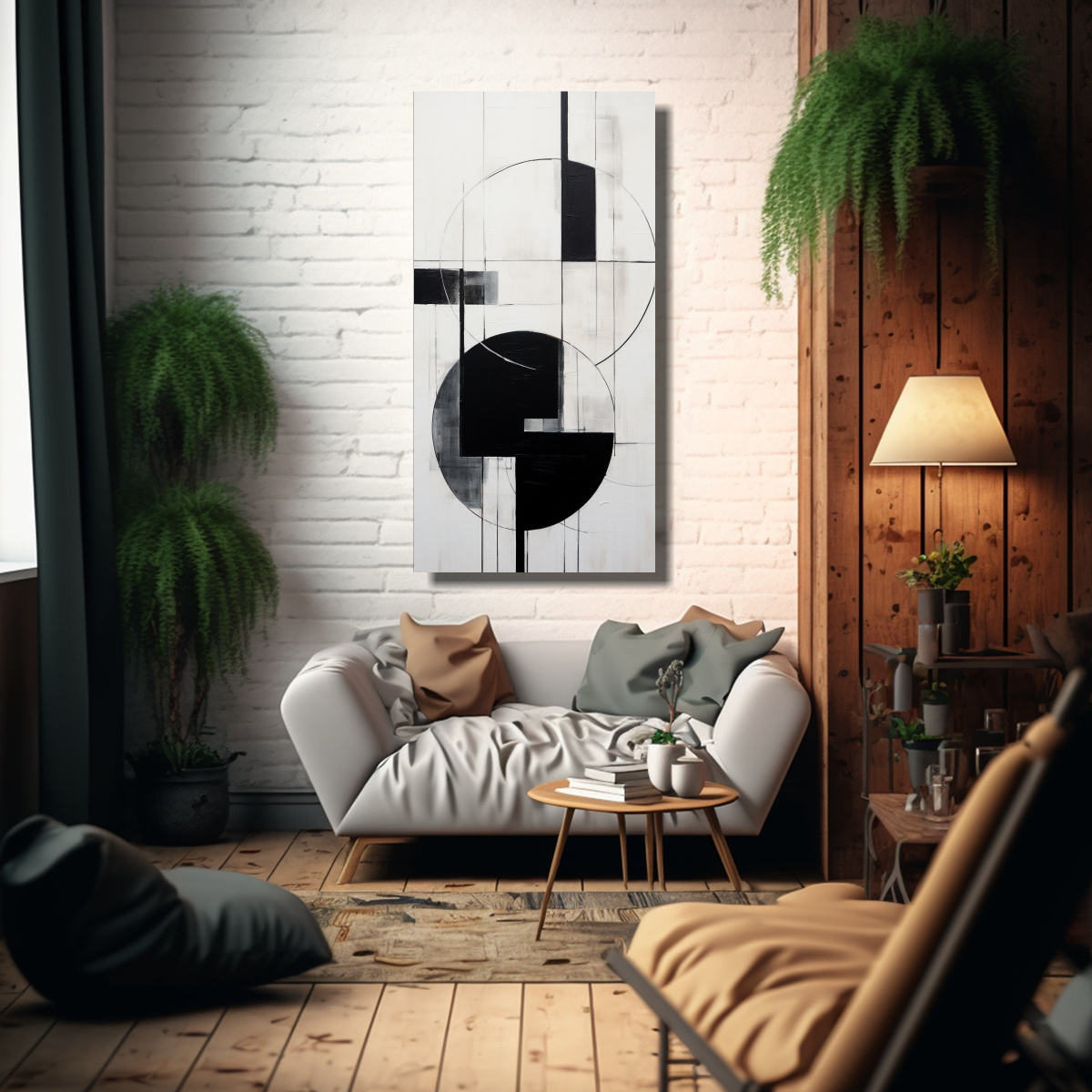 TELA EN BASTIDOR DECORATIVO COMPOSICIÓN 50X100 CM - 2
