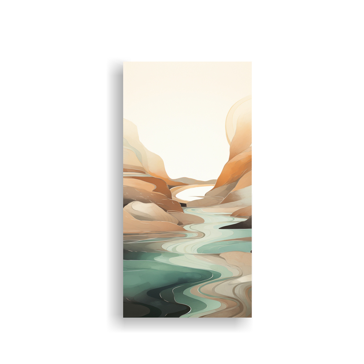 PINTURAS DE DECORACIÓN QUE REPRESENTAN UN OASIS 20X40 CM - 1
