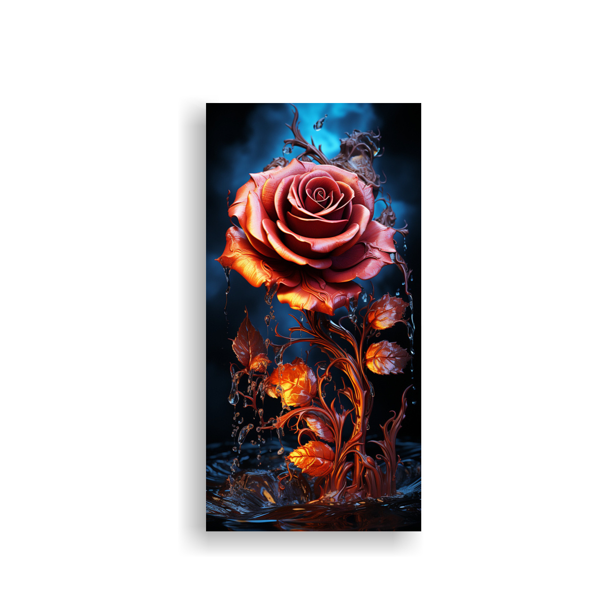 CUADRO MODERNO RELIEVE ROSA NEÓN DISOLUCIONES 60X120 CM - 1