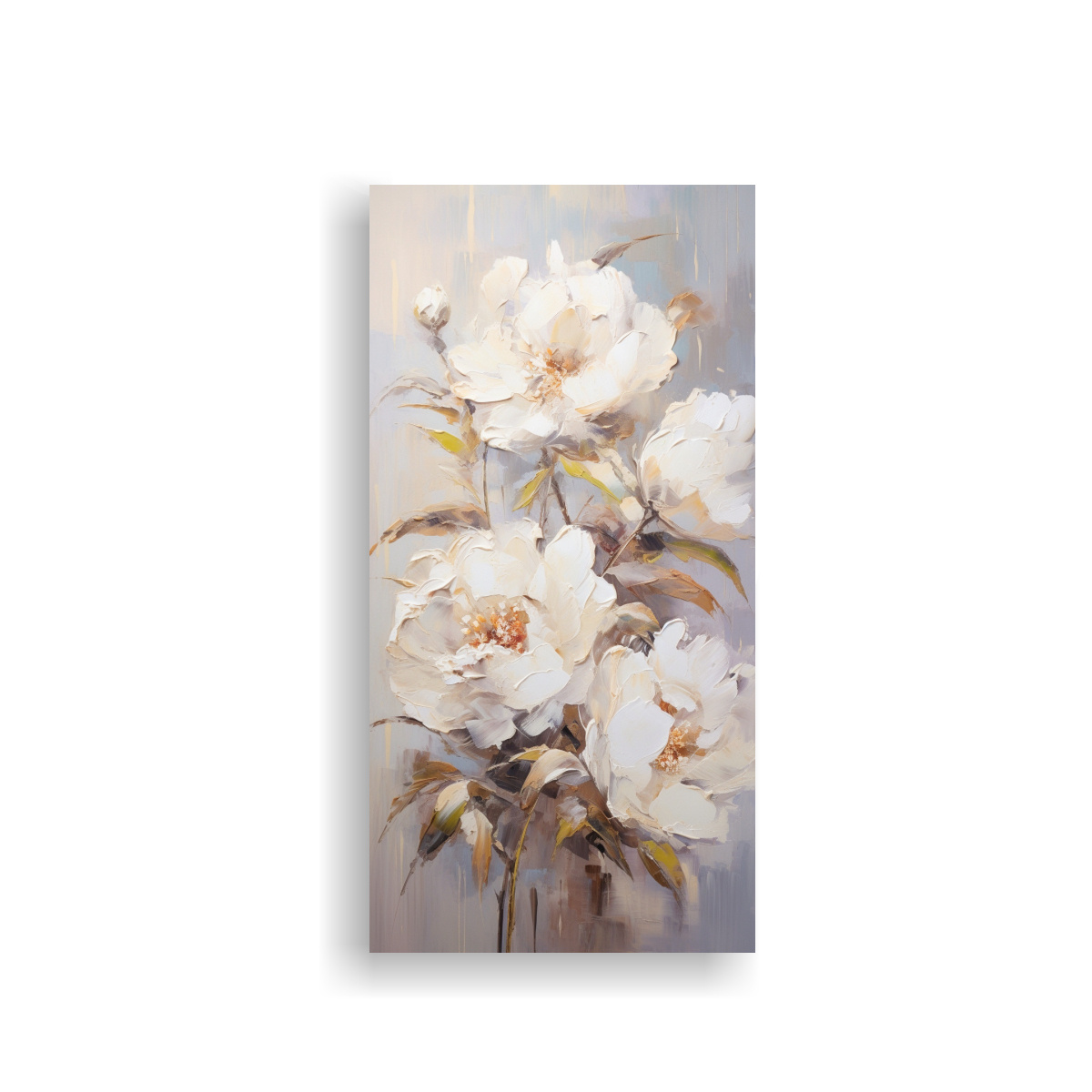 LIENZO ESPECTACULAR HOGAR DECO CON PEONÍAS 20X40 CM - 1