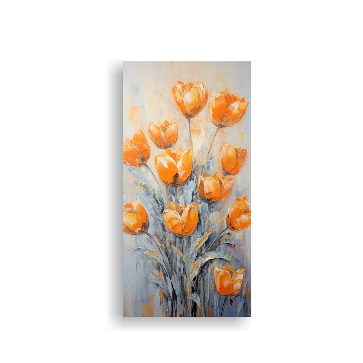 LIENZO VANGUARDIA CONTRASTE EN NARANJA PINTURA DE 60X120 CM - 1
