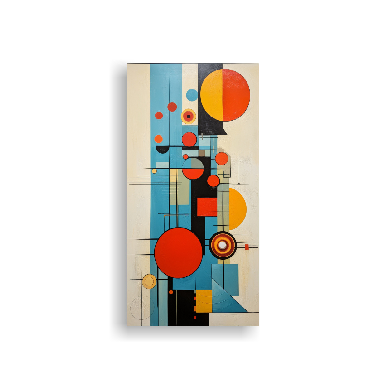 TELA ABSTRACTA DE CUADRO EN BASTIDOR: FANTASÍA 20X40 CM - 1