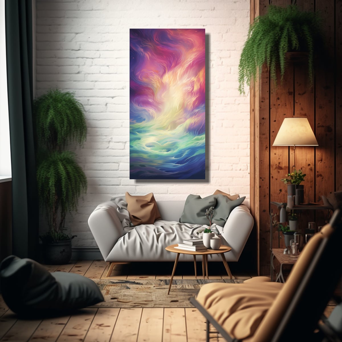 PINTURAS DECORATIVAS MINIMALISTAS: RESPLANDOR 60X120 CM - 2