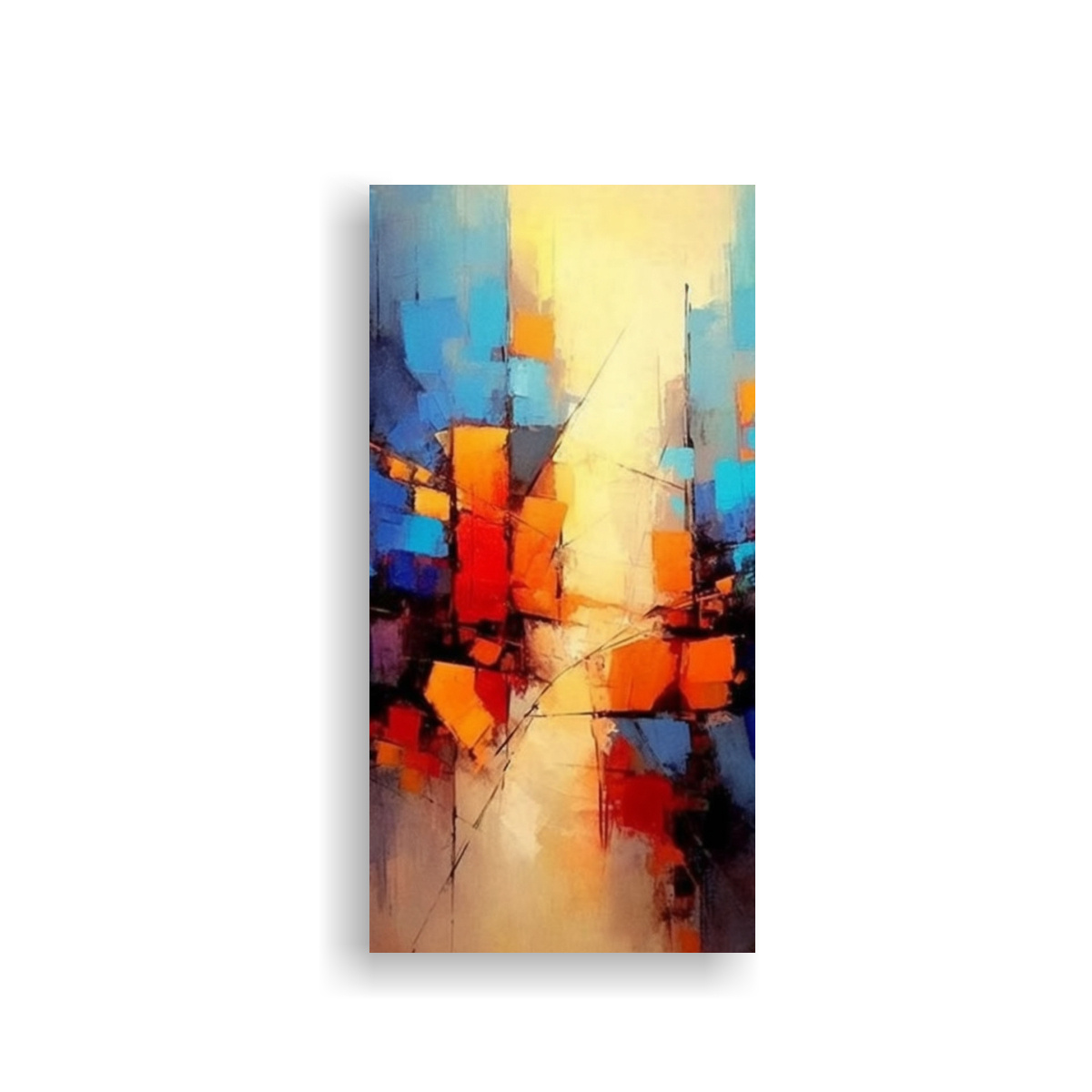 PINTURA DE PARED CON PATRÓN INTENSO MOTIVO 50X100 CM - 1