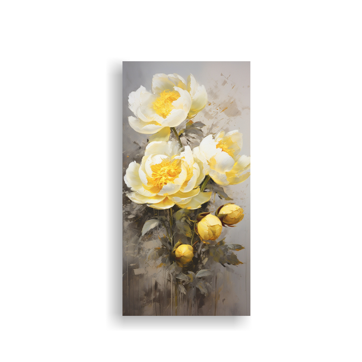 LIENZO MOVIMIENTO MOTIVO FLORES AMAPOLAS 20X40 CM - 1
