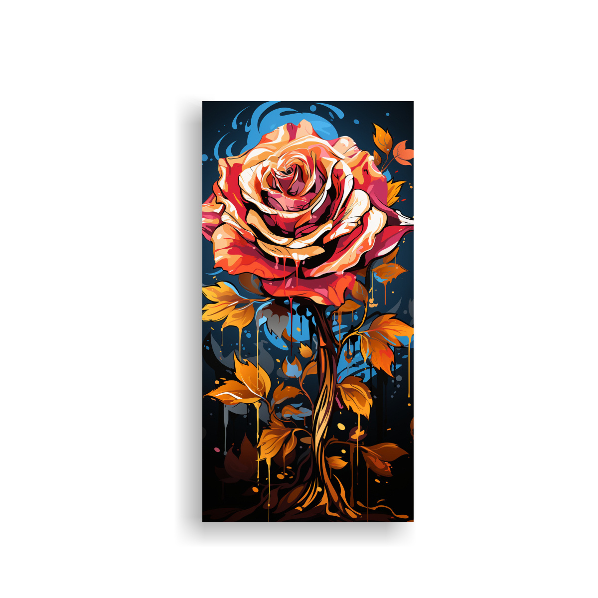 PINTURA DE GRAFFITI DE ROSA INTENSA Y LLAMATIVA 80X160 CM - 1