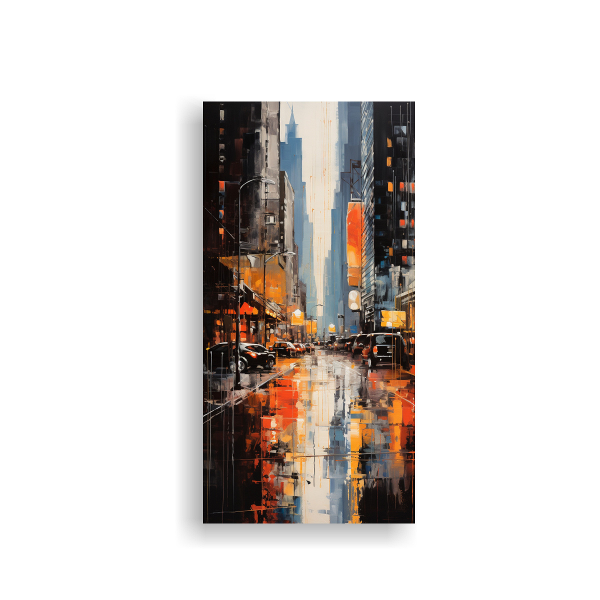 CUADRO JUVENIL URBANO DE REFLEJOS ABSTRACTOS EN 20X40 CM - 1