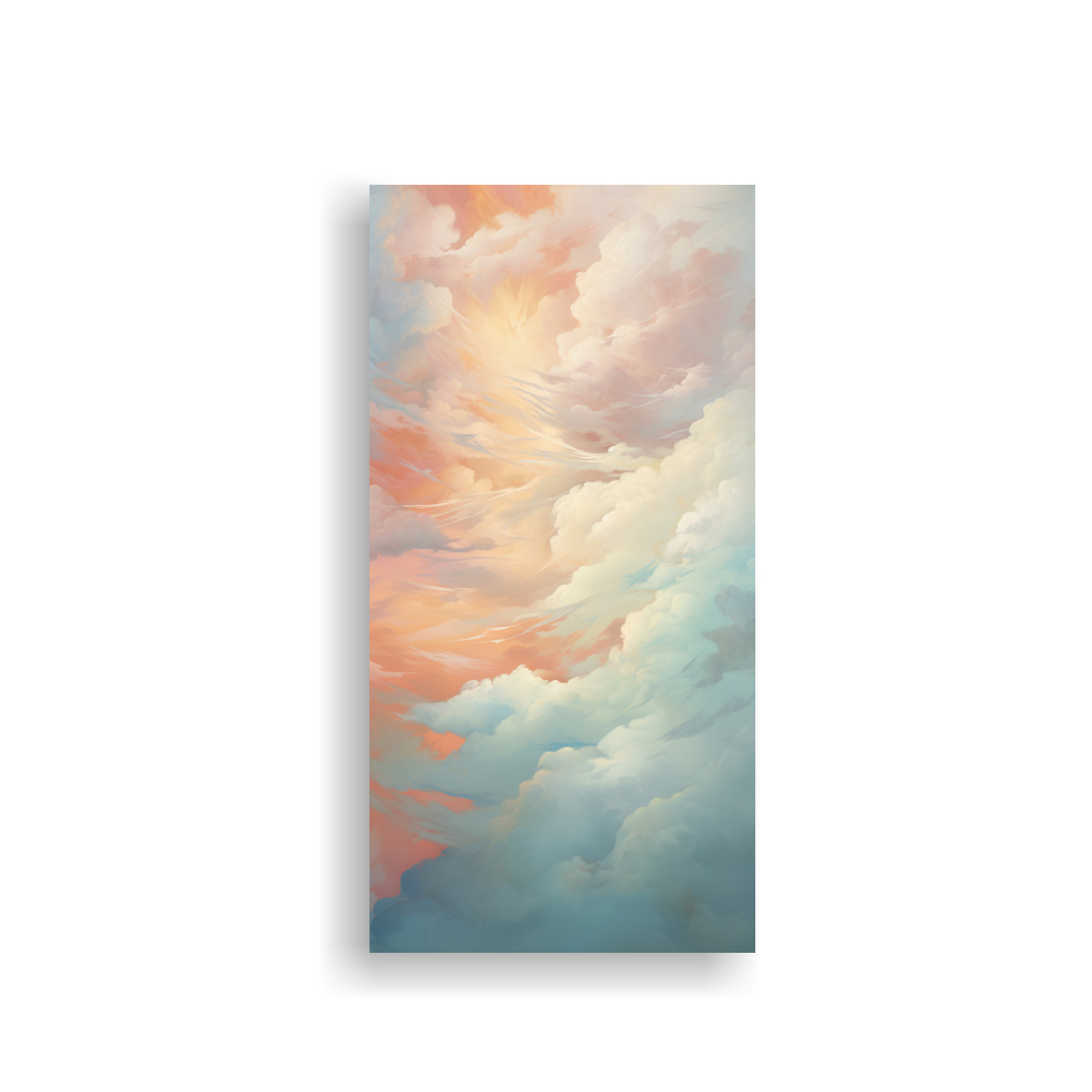 PINTURA DECORATIVA ABSTRACTA DE NUBES EN LIENZO 40X80 CM - 1