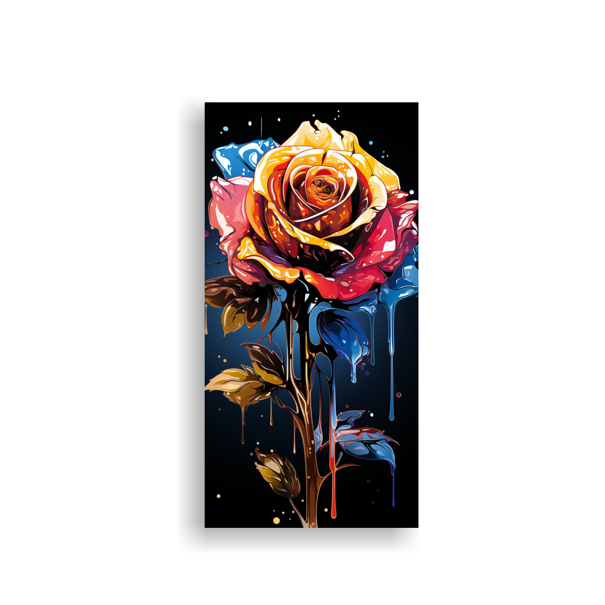 DISEÑO FLORAL DE ROSA ESTILO GRAFFITI PARA 30X60 CM - 1