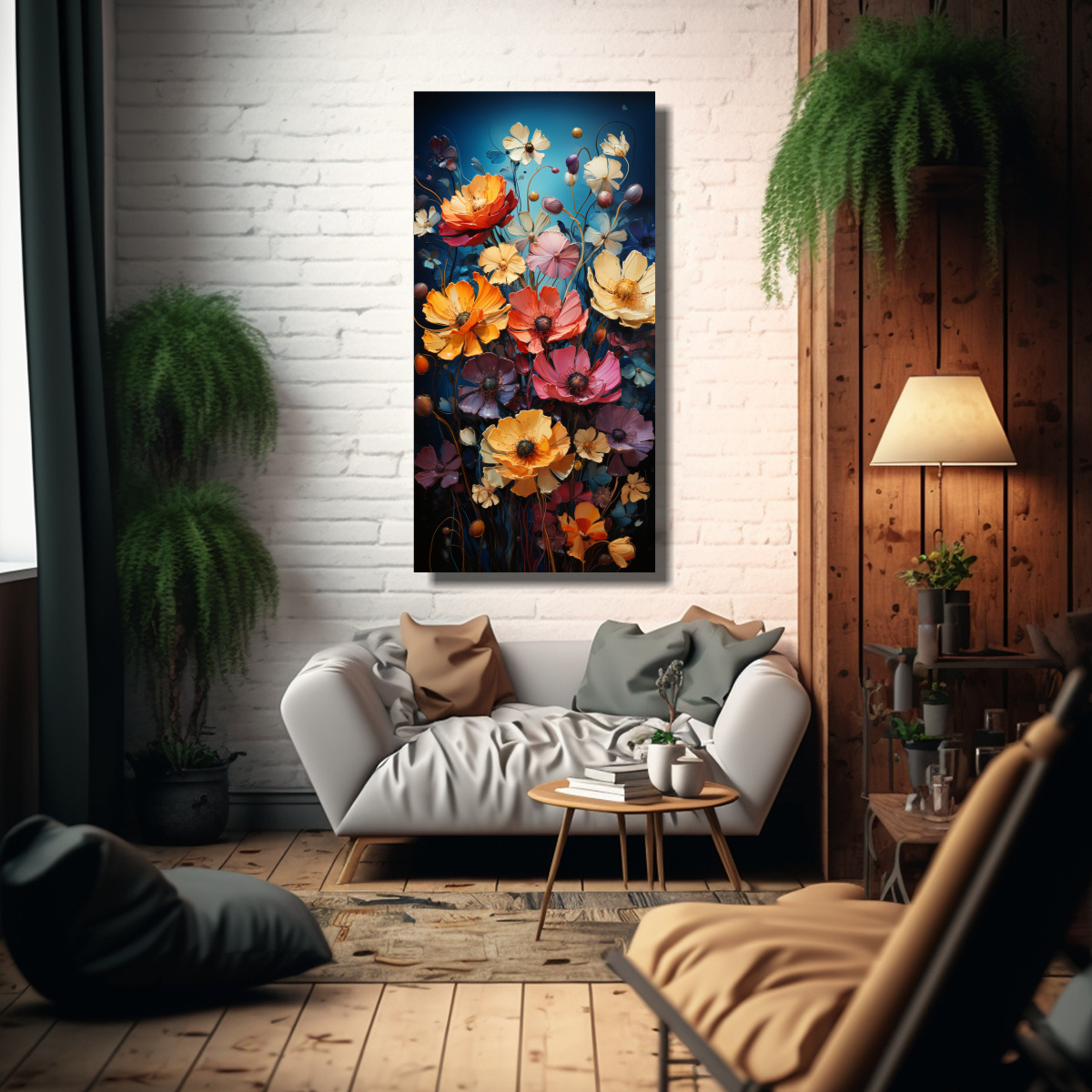 PINTURAS DECORATIVAS ESTILO SURREALISTA DE ADORNO 40X80 CM - 2