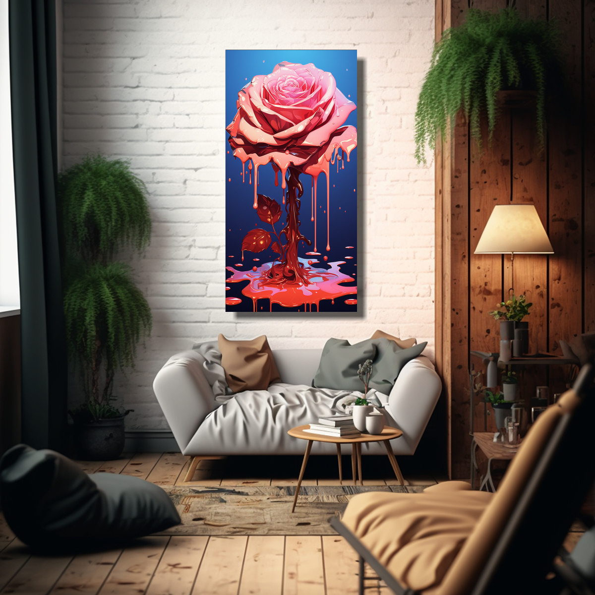 CUADRO DECORATIVO MODERNO DE LIENZO ARMONÍA DE 40X80 CM - 2