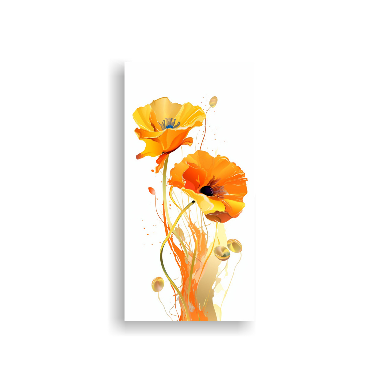 CUADRO FOTOGRAFÍA PODEROSA DE AMAPOLA NARANJA EN 60X120 CM - 1