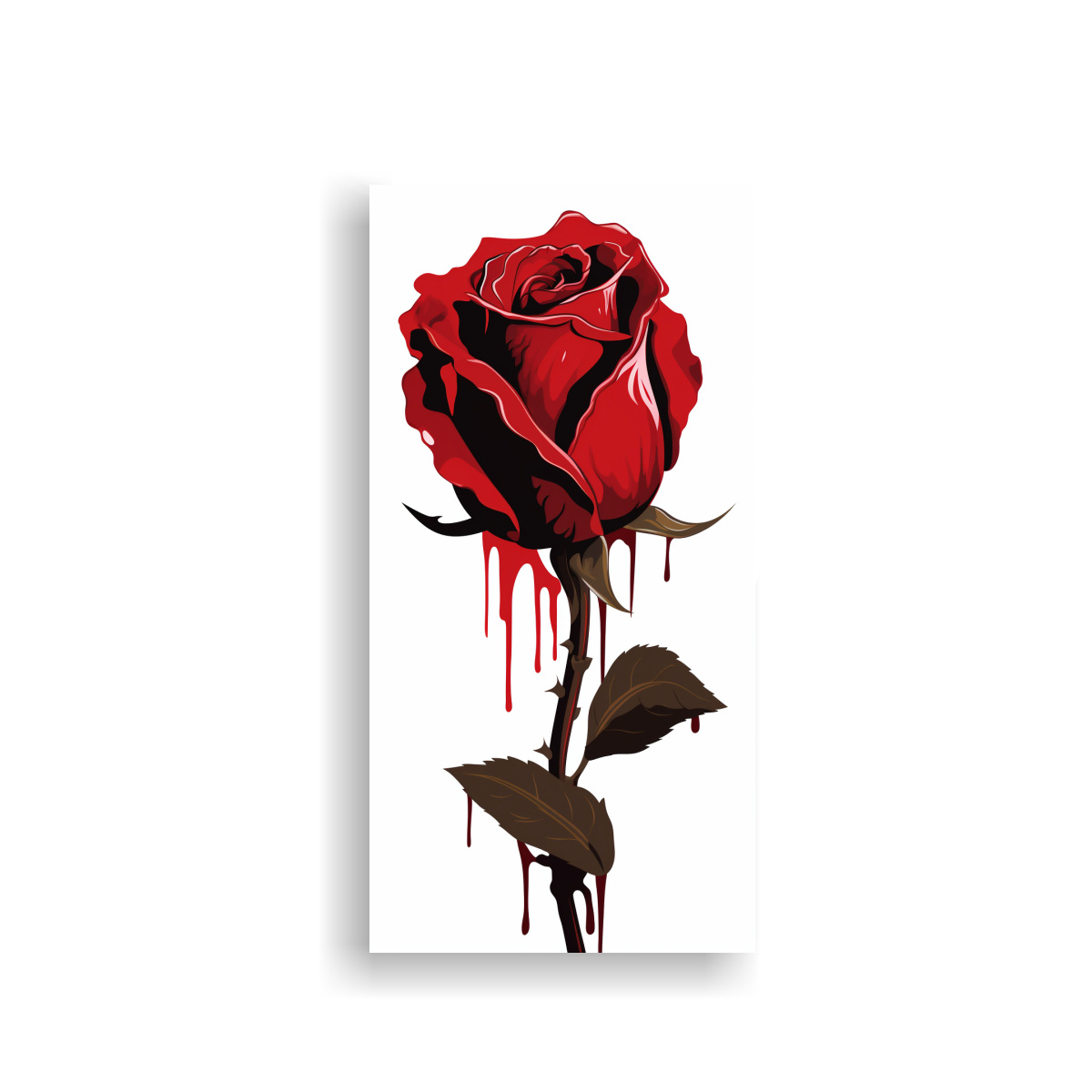 CUADRO DECORATIVO DURADERO CON ROSAS SANGRANTES 70X140 CM - 1