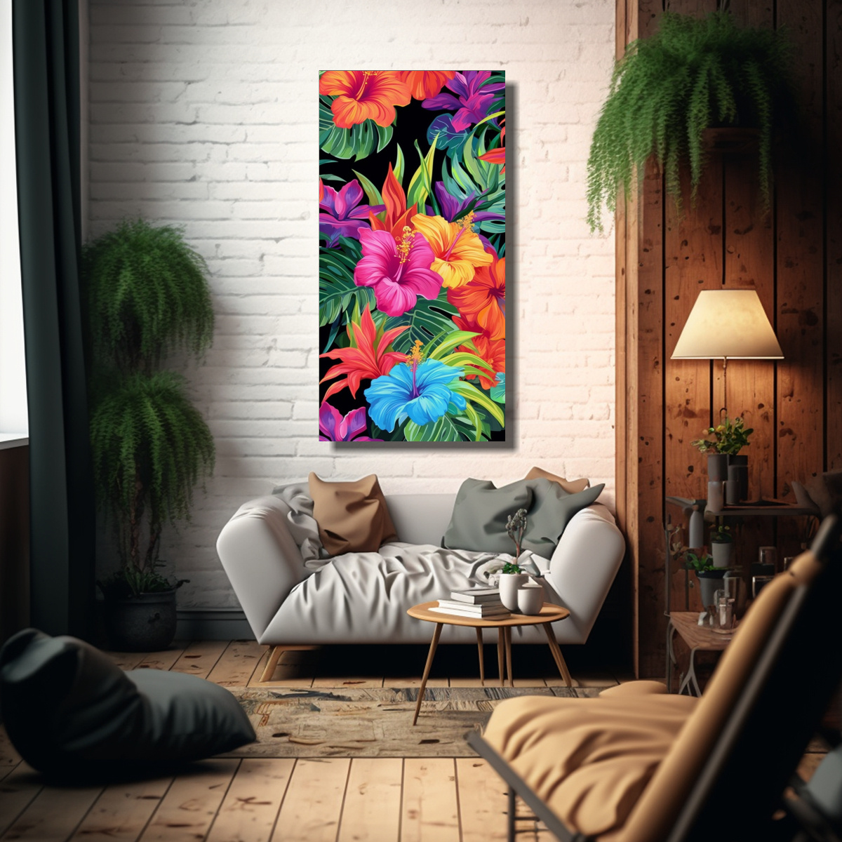 PINTURAS DE DECORACIÓN DE ESTILO HAWAIANO CON 40X80 CM - 2