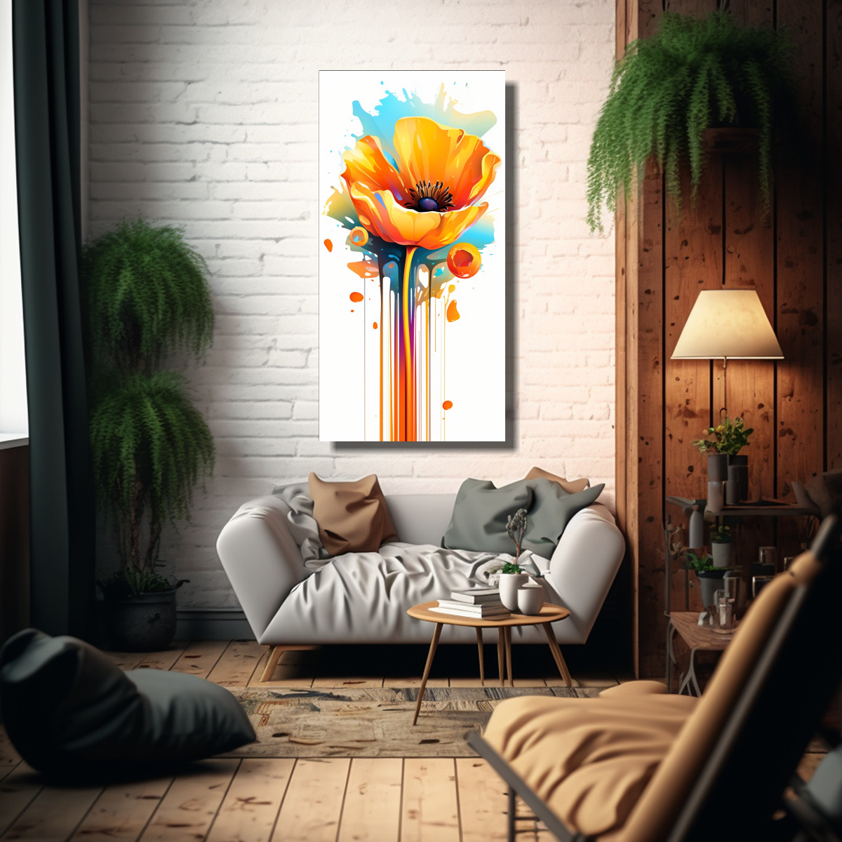 ILUSTRACIÓN VECTORIAL ELEGANTE Y COLORIDA DE UNA 70X140 CM - 2