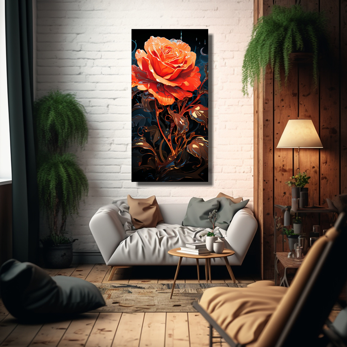 CUADRO CREATIVO DE TELA EN BASTIDOR LIENZO 40X80 CM - 2